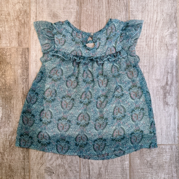 🦋spring butterfly flowy top 3T 🌷 - Picture 3 of 4